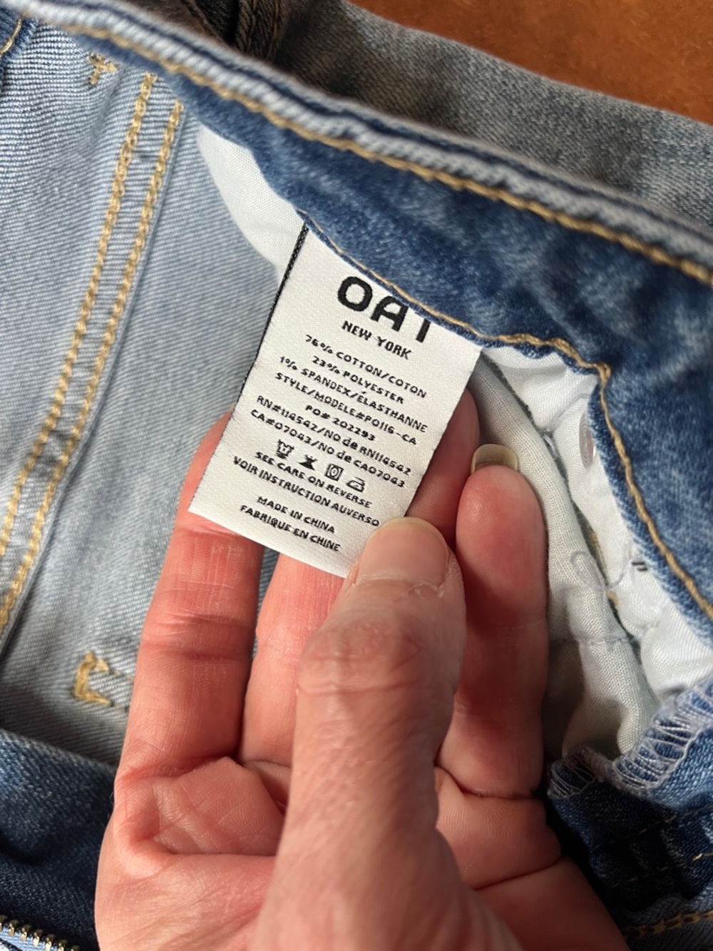 Like new Light Wash Straight-Leg Oat Jeans - Picture 7 of 16